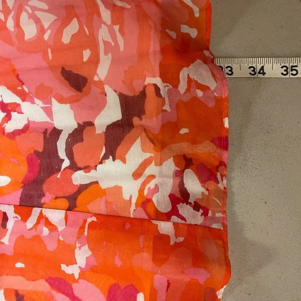 Coldwater Creek Floral Orange Skirt Small NWT